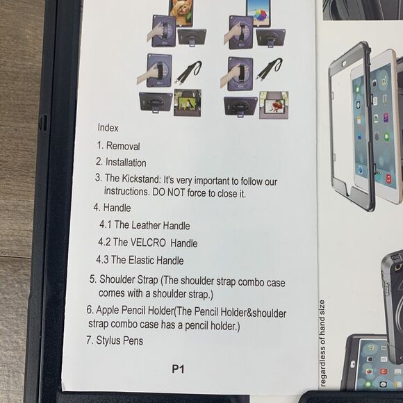 for Apple iPad Pro 9.7" 2016, Full-Body Screen Case Tablet Stand Cover w/ Strap - Picture 9 of 12